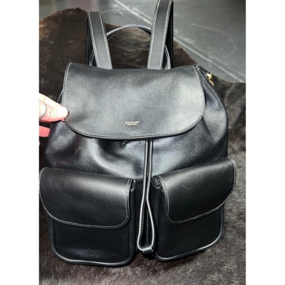 Coach Crosby Leather Backpack 28 Women's‎ Medium Black Excellent